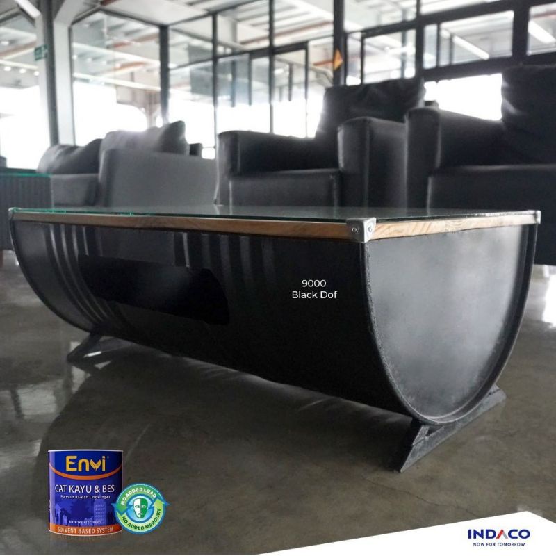 Jual Envi cat kayu besi hitam doff black doff 9000 1liter | Shopee