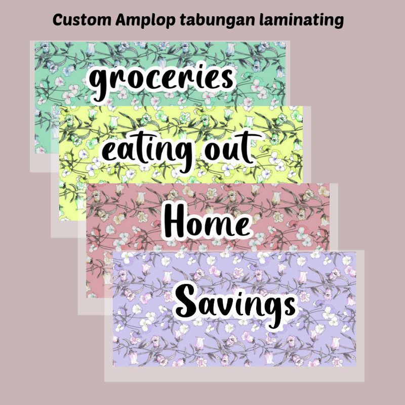 

Custom flower Cash envelope laminating