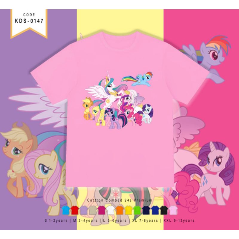 KAOS ANAK PEREMPUAN LITTLE PONY/COTTON 24S PREMIUM