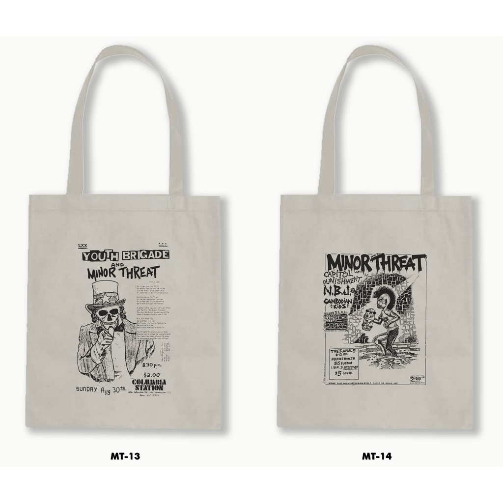 TOTE BAG BLACU - MINOR THREAT 01