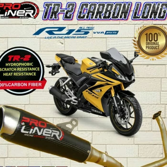 knalpot Proliner all new r15 v3 vva carbon long tr2