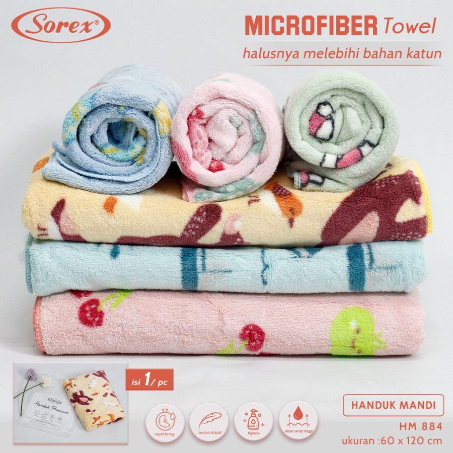 HANDUK MANDI ANAK DAN BAYI SOREX SOFT TOWEL HM 884; 885; 886