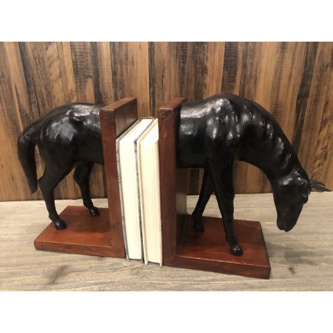 

LEATHER BOOKEND HORSE 14 CM X 40 CM X 26 CM / PEMBATAS BUKU / BOOKEND / BOOKEND KULIT
