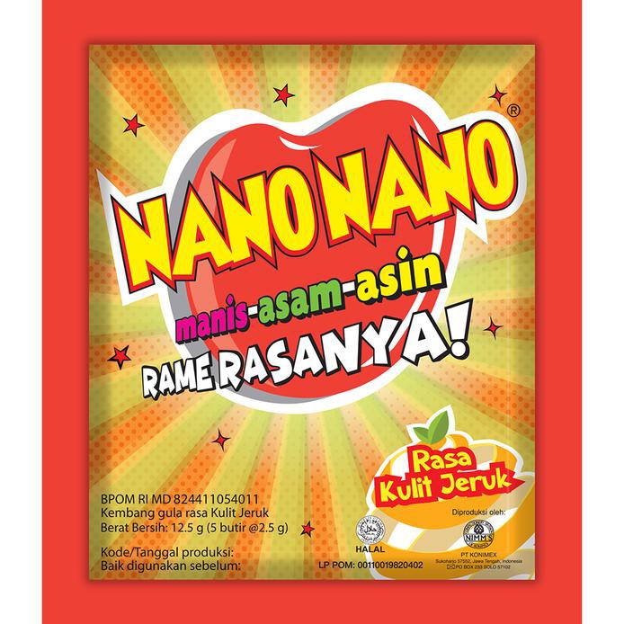 

NANO NANO RASA KULIT JERUK 3 SACHET PERMEN MANISAN BUAH