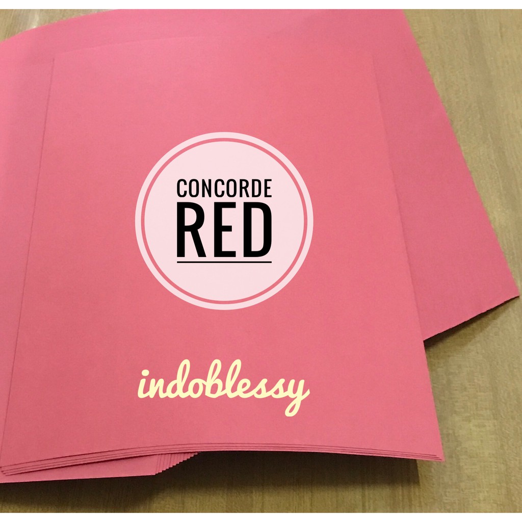 

KERTAS CONCORDE RED (MERAH) 90 gram ukuran Folio