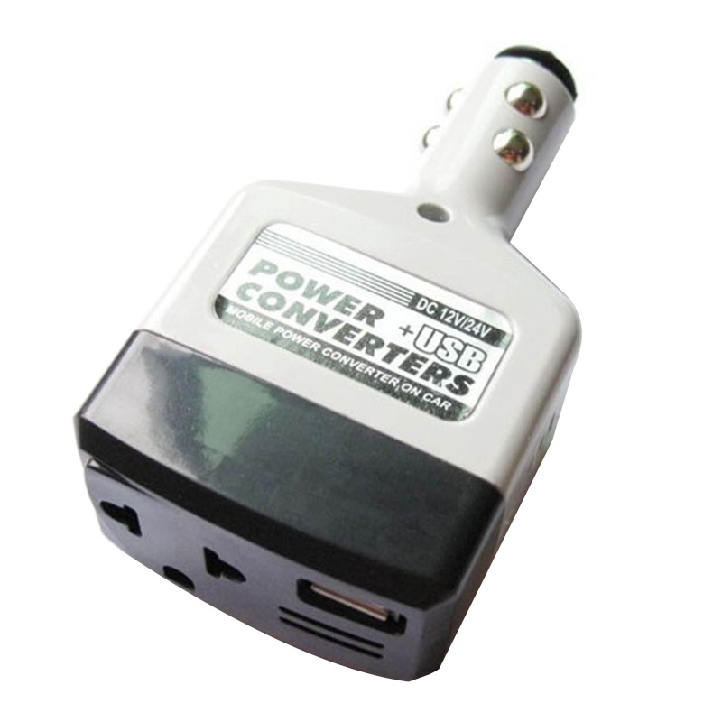 Power Inverter Converter USB DC 12V / 24V to AC 220V Untuk Mobil