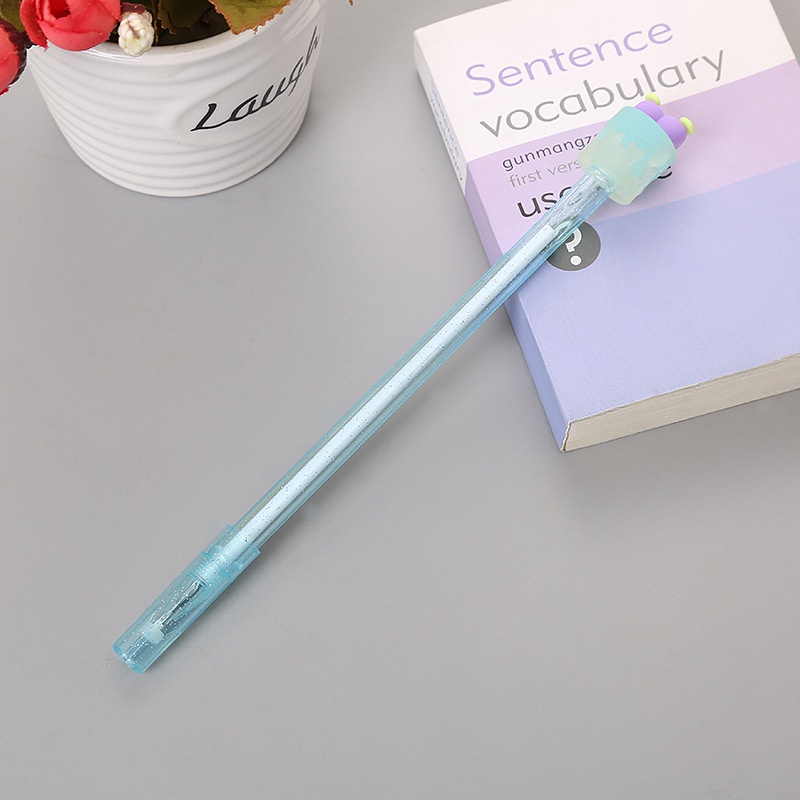 2pcs Pulpen Gel Transparan Bentuk Kue Buah Lucu Bahan Plastik Untuk Stationery Sekolah