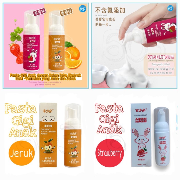 Pasta Gigi Anak Bentuk U Foam Odol Bisa Anak Children Tooth Paste S32 PGM