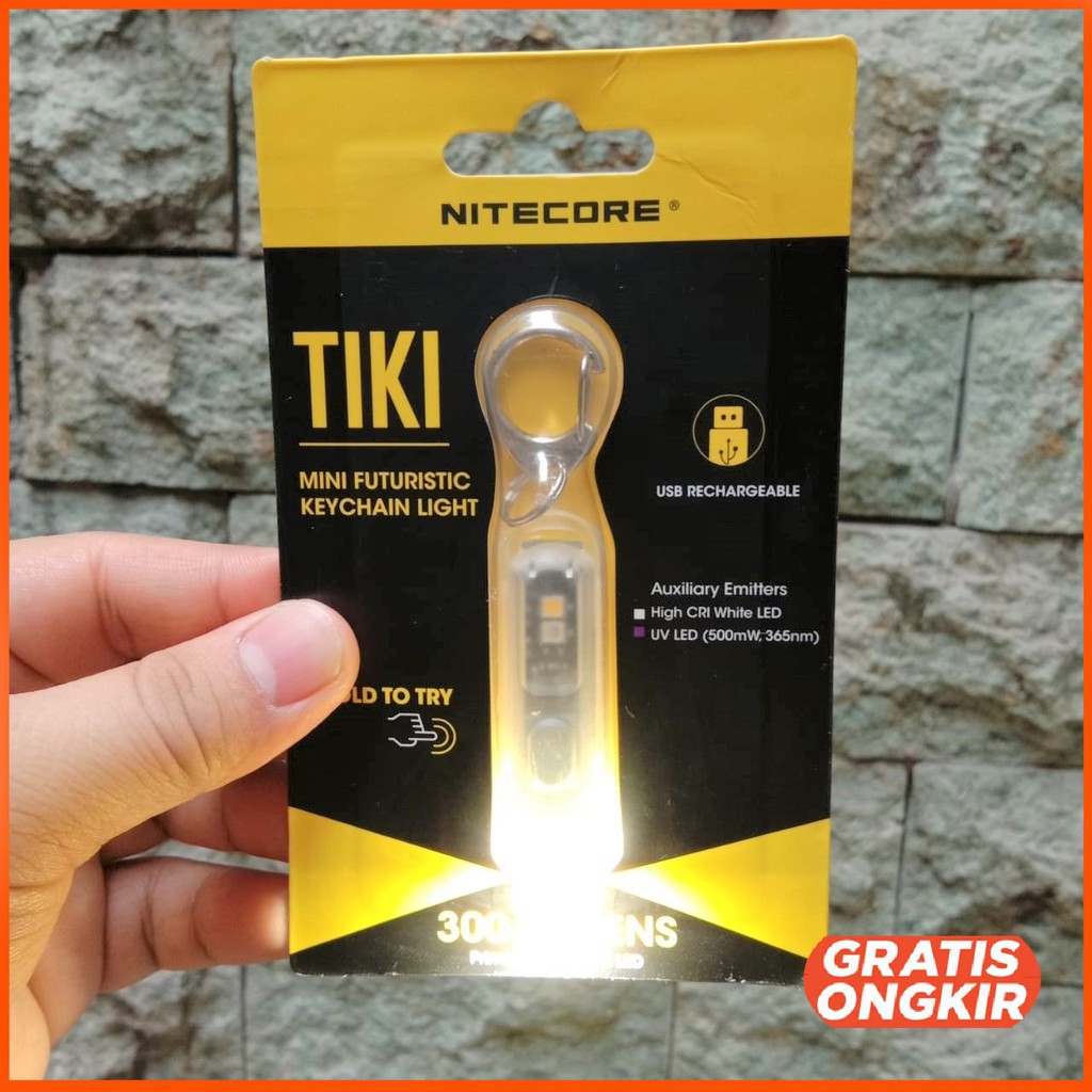 Senter Nitecore TIKI Mini LED OSRAM P8 300 Lumens plus UV untuk cek uang palsu