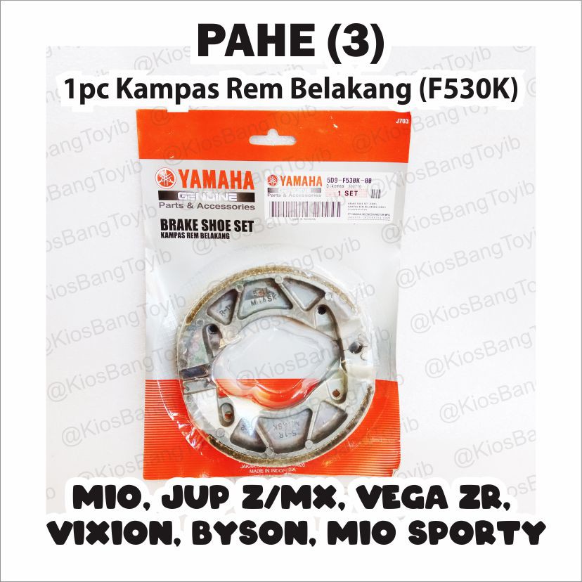 (PAHE 3) Kampas Rem Depan Belakang YAMAHA Mio  Soul GT 115 Jup MX Vixion Vega ZR  {3C1-F5805+5D9-F530}