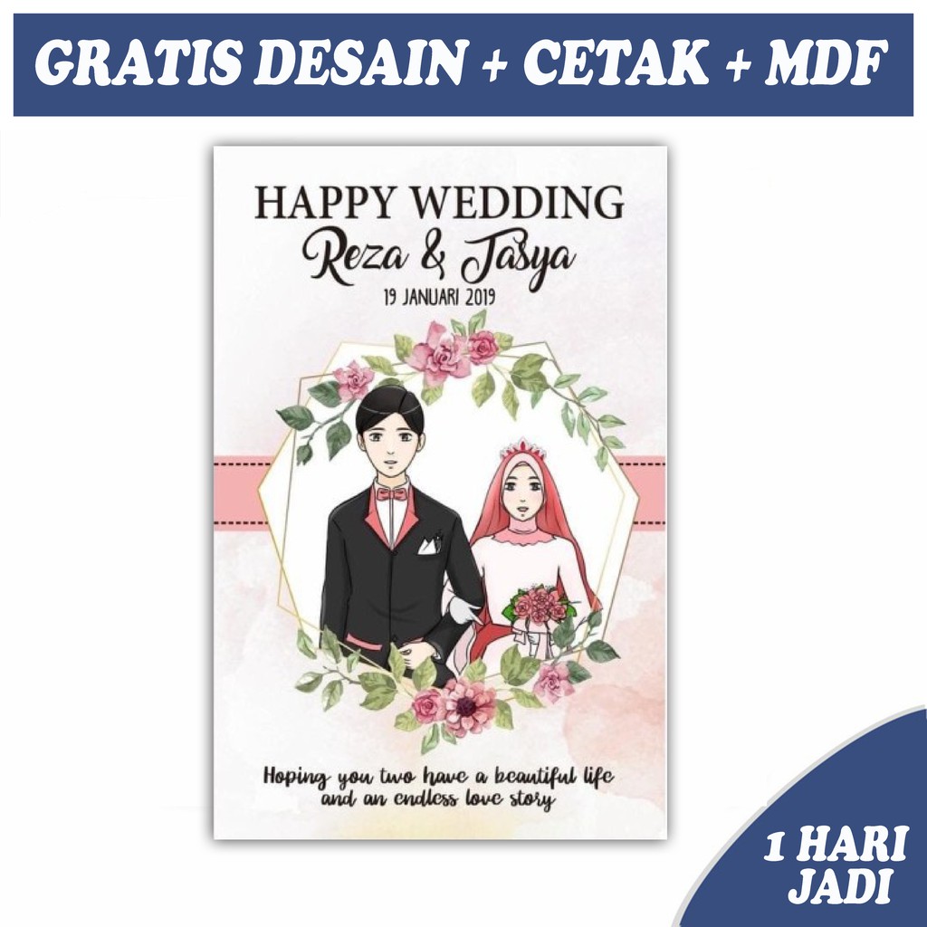 grosiramanah - TERMURAH walldecor kado happy wedding