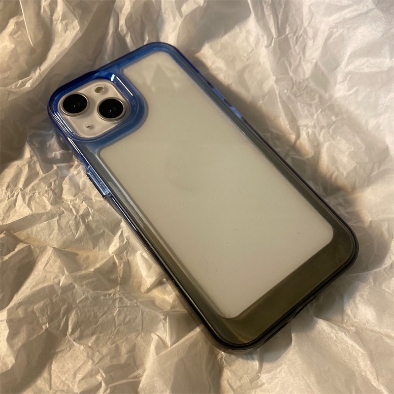 baru! Phone case Model Panas! Kualitas Tinggi Gradien Bening TPU Akrilik Case untuk iPhone 11 ProMax 12 Pro Max 13 Pro Max 14 Pro Max Case