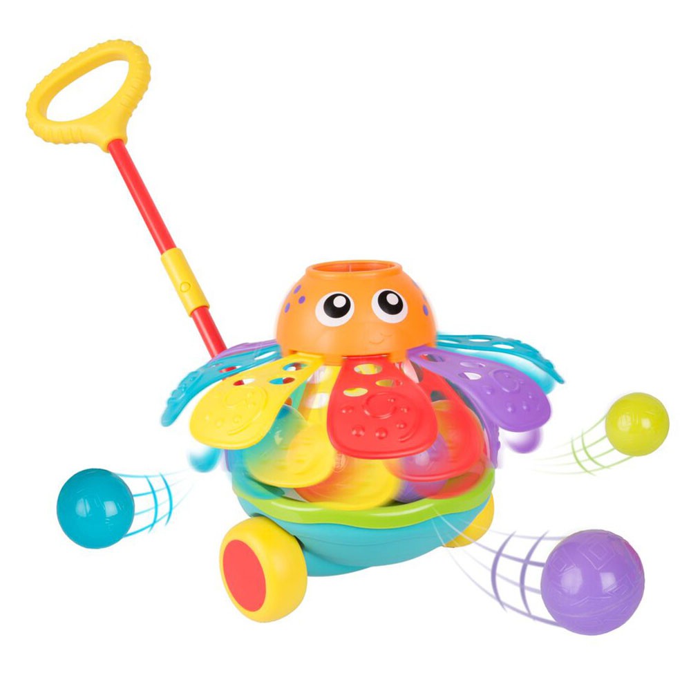 Playgro Pushalong Ball Popping Octopus Mainan Anak