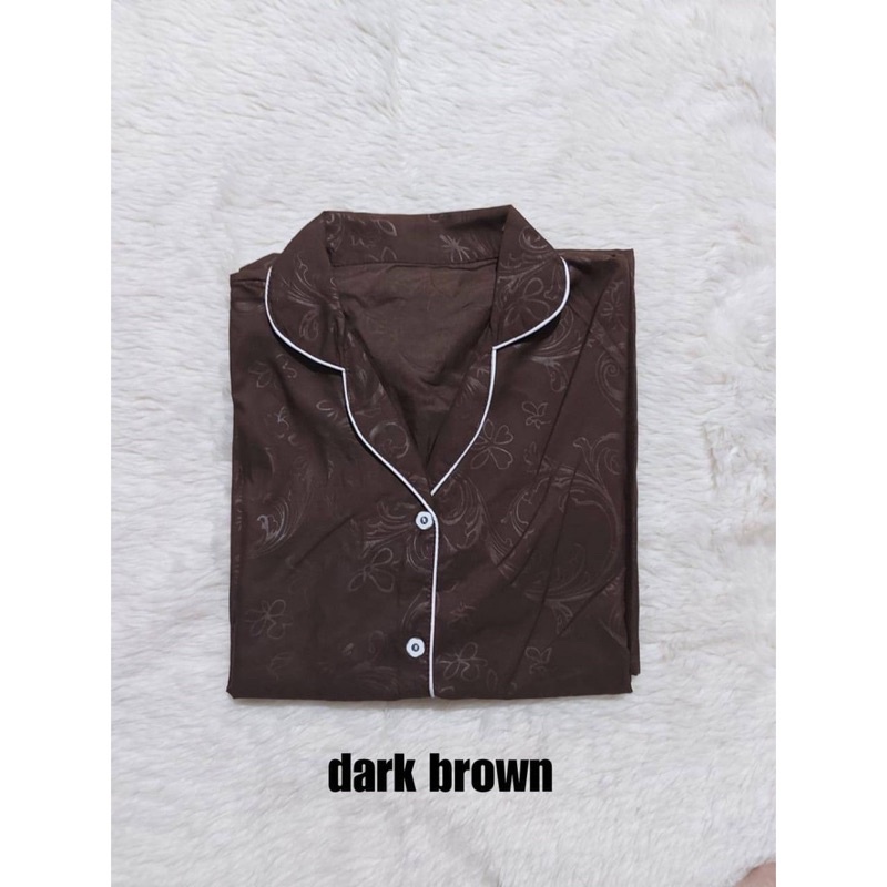 Mamaomi.Fashion, PIYAMA CP Celana Panjang Embos LD 102-104 CM-CP-DARK BROWN