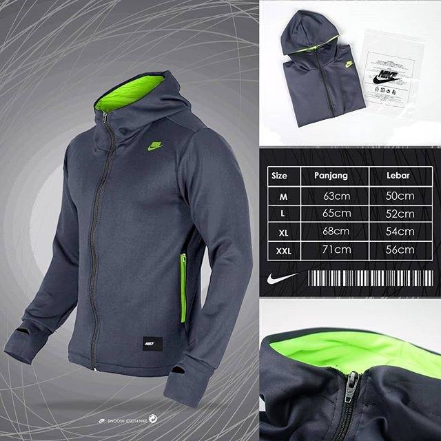 NIKE SPORT PACK TRAINING JACKET THUMBHOLE (GREY x GREEN)