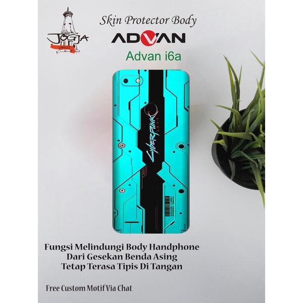 Dapat 2pcs Garskin Hp Advan i6a Motif cyber - Free Custom Via Chat