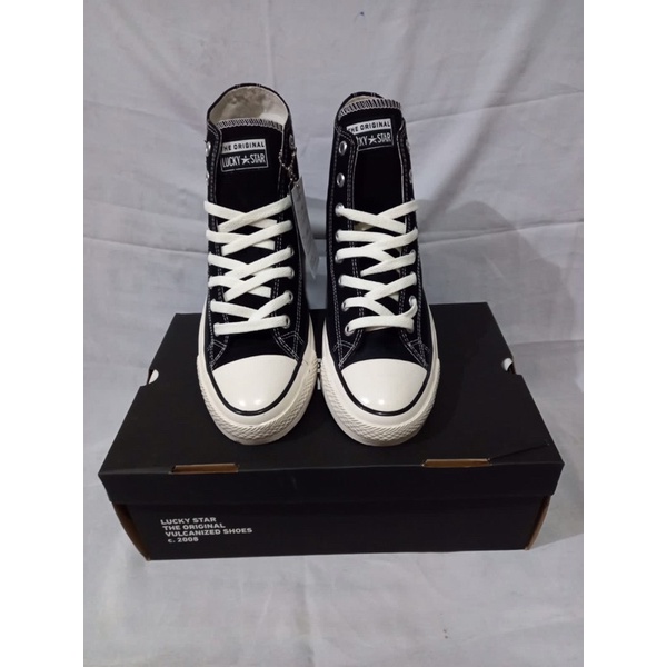 Sepatu sekolah LUCKY STAR ORIGINAL AF1 BLACK NATURAL