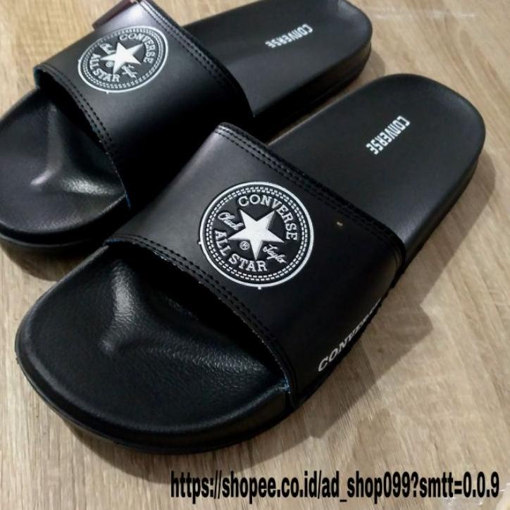 RECOMENDED Sandal Slip On Pria Wanita Sandal Distro Hitam Putih