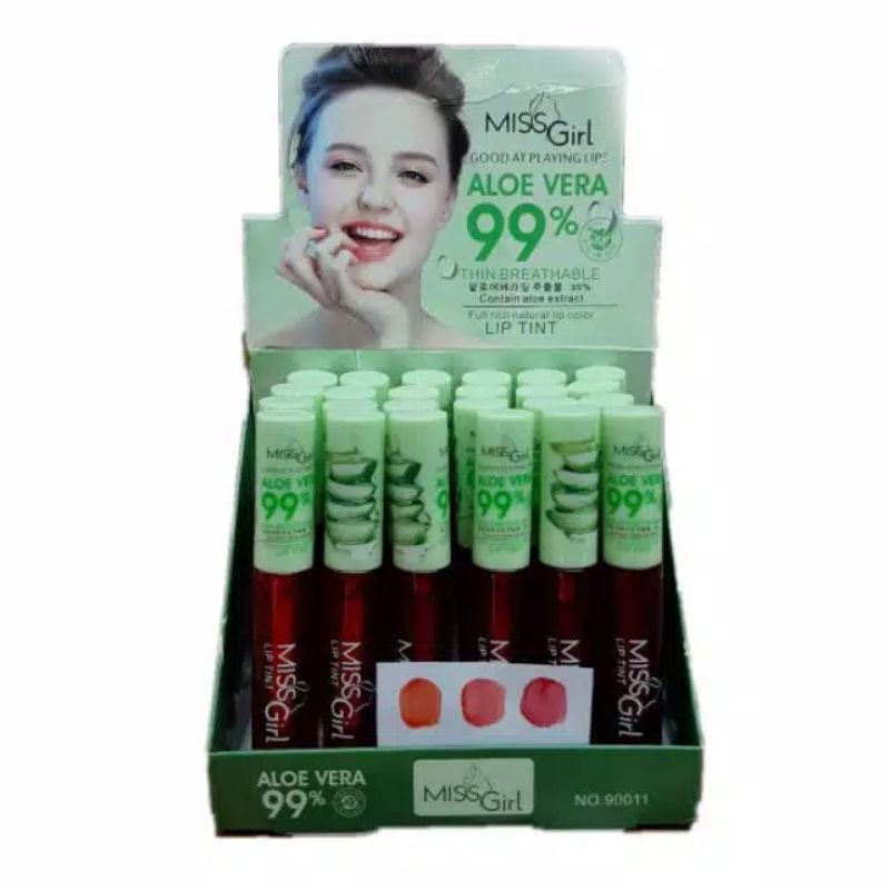 LIP TINT MISS GIRL ALOE VERA HARGA 3 PCS