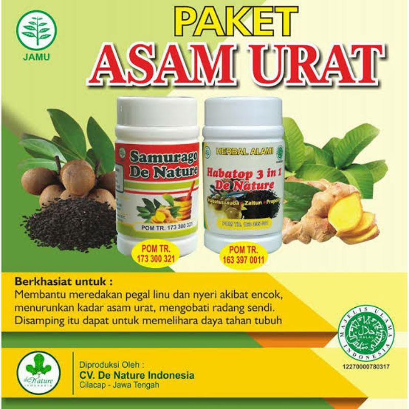 

Obat Asam Urat Herbal De Nature Garansi Asli 100%