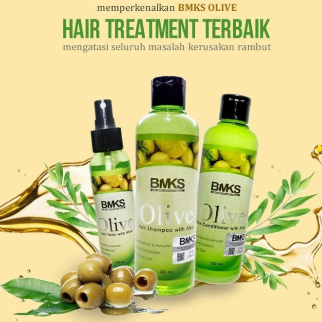 ✨ AKU MURAH ✨Paket BMKS Olive ( Shampoo + Conditioner + Hair Tonic)