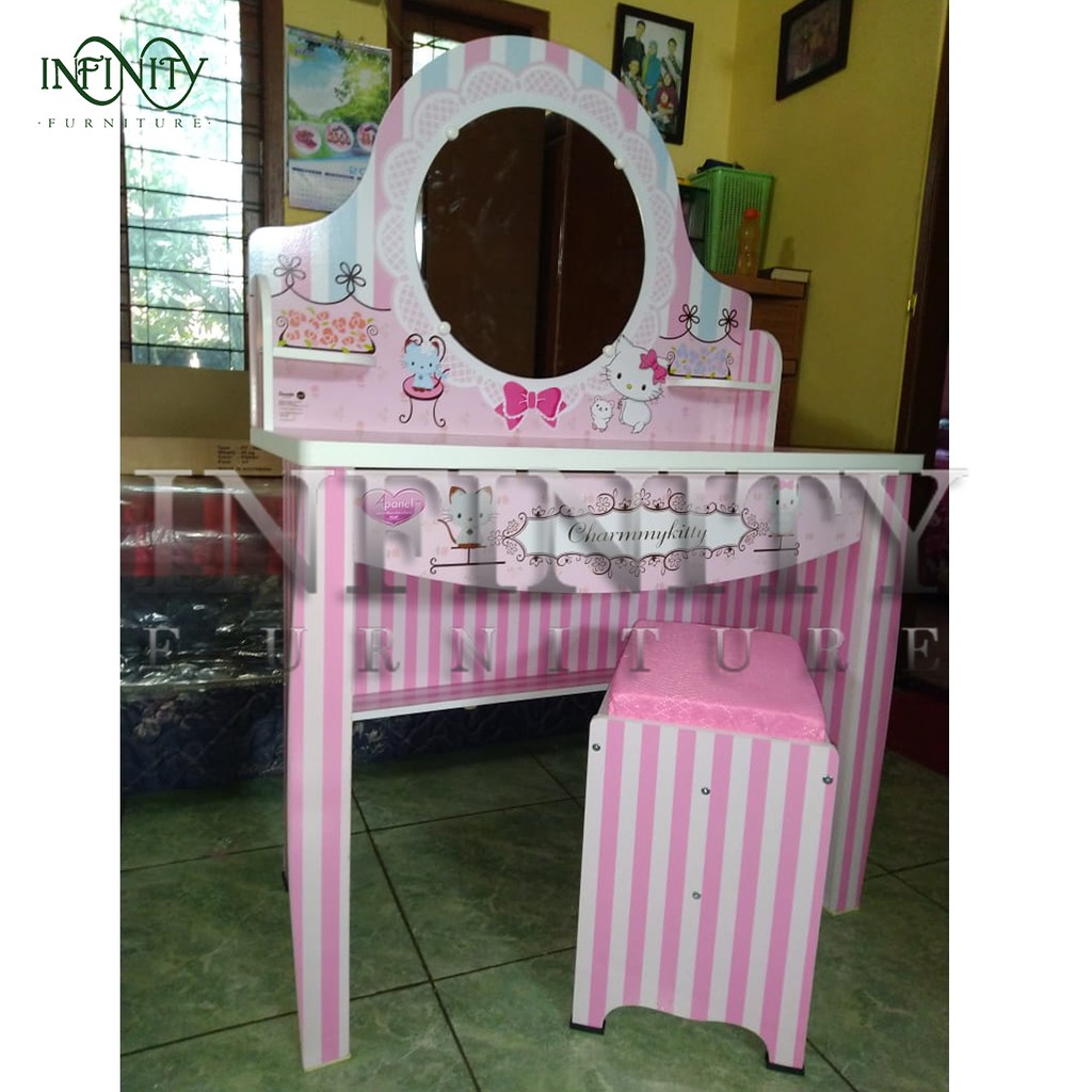 jual meja rias karakter charmy kitty dt 5301 ckt | shopee indonesia