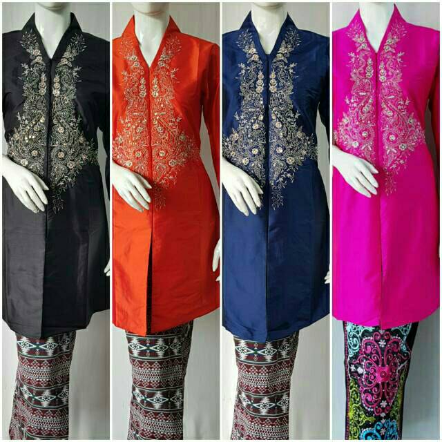 Tafeta Tunik Kebaya Mix Bordir Payet