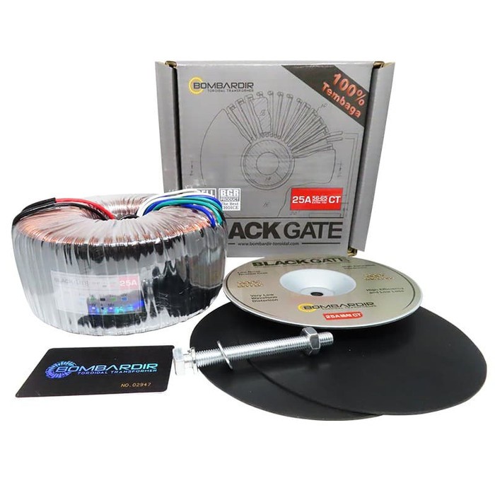 TRAFO 25A 56V 65V CT MURNI BLACKGATE BOMBARDIR TEMBAGA ASLI TRAVO TOROID DONUT BELL BGR ORIGINAL