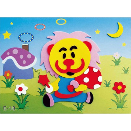 

EK031 Paket Prakarya Anak DIY Tempel Stiker Sponge Spons Eva Gambar 3D