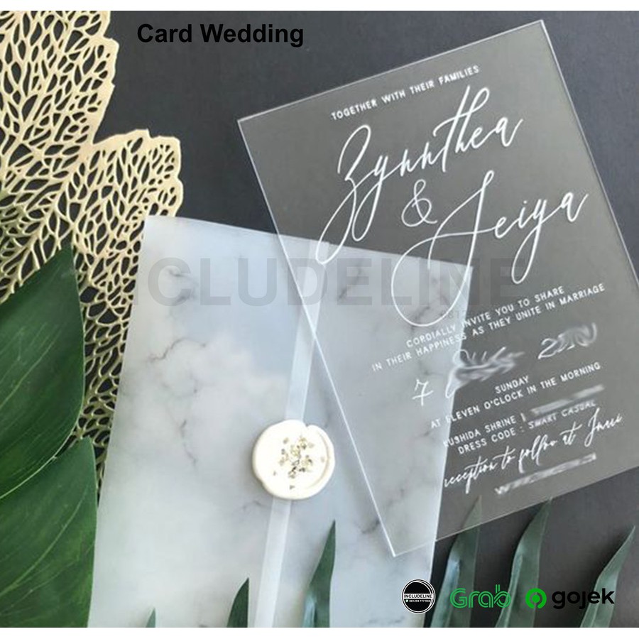 

Wedding card ACRYLIC / Birthday Card / MINIMAL ORDER 25