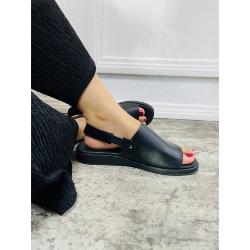 Sandal selop/sendal flat/sandal tali belakang/sandal casual wanita/sandal wanita