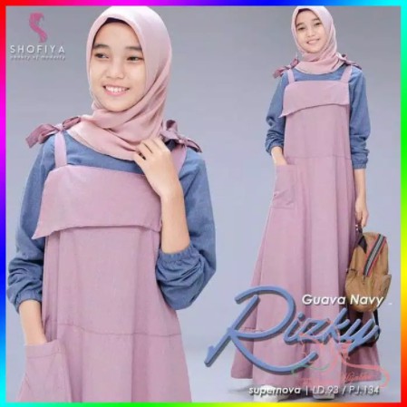 RIZKY SET 2IN1 KIDS Baju Setelan Wanita Remaja Kekinian Murah Fashion Muslim Baju Stelan Wanita