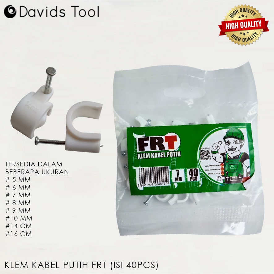 Klem Kabel Listrik Pengikat Cable Clip Frt