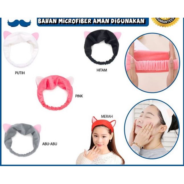 BANDO KUCING BANDANA RAMBUT KOREA UNTUK CUCI MUKA MAKEUP FASHION