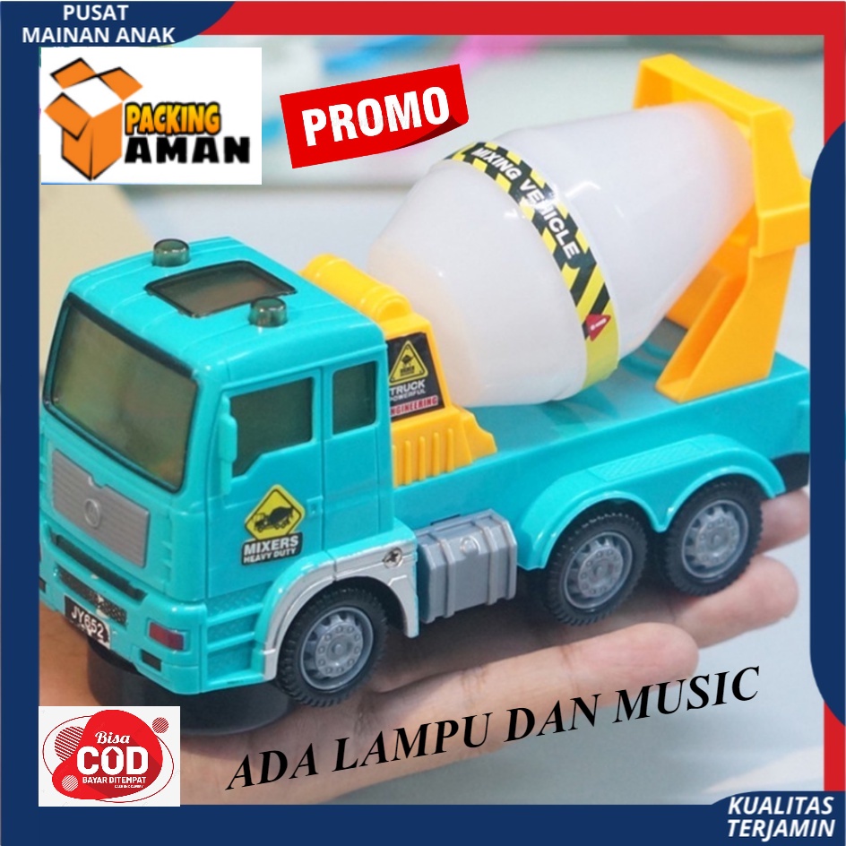 MOBIL-MOBILAN TRUK CONSTRUKSI ENGINERING MOLEN BUMP AND GO MUSIK DAN LAMPU / MAINAN ANAK BRO-1140 BO