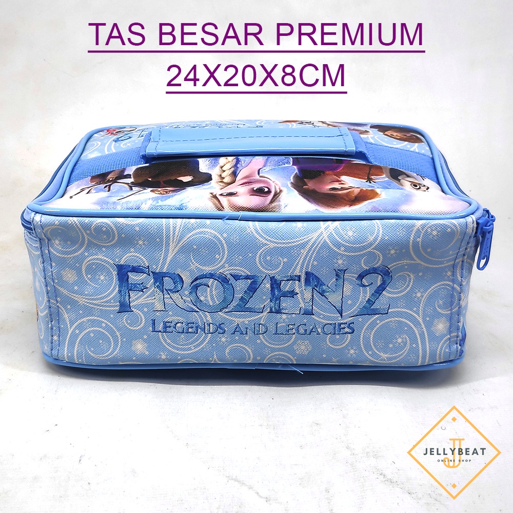 Tas BEKAL JUMBO FROZEN BIRU Model Smiggle / Bag Lunch Box Aluminium Foil Premium