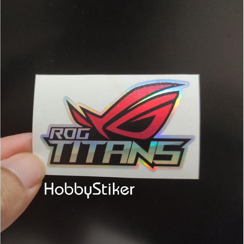 Stiker ROG republic of gamer titans untuk pc laptop hp