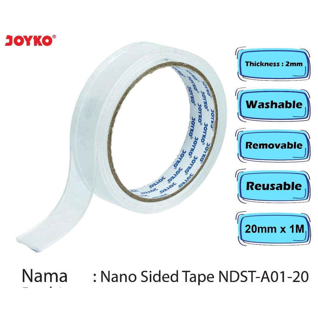 

Joyko Nano Double Sided Tape Pita Perekat Dua Sisi Ndst - A01 - 20