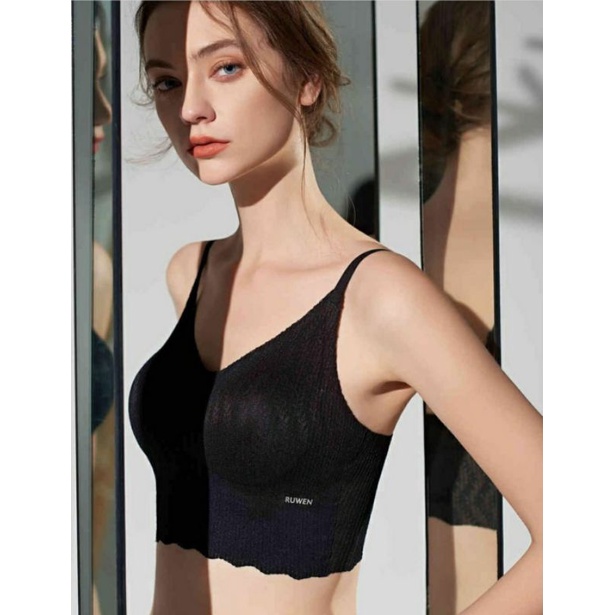 Kissy Bra Crop Top Black