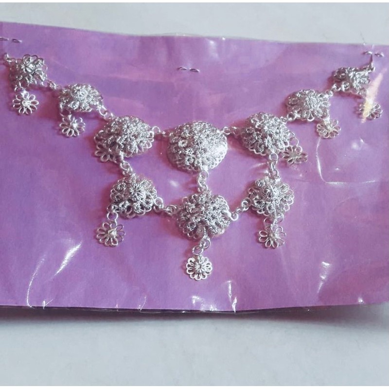 AKSESORIS PENGANTIN, KALUNG LACA VARIAN PERAK