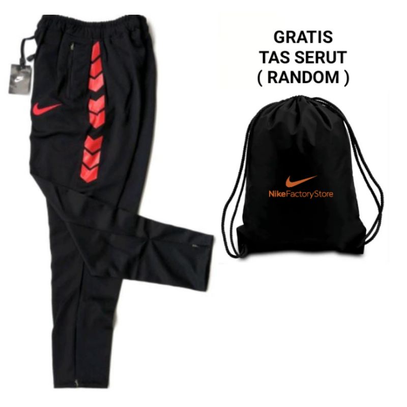 trackpant celana panjang olahraga pria/wanita gratis tas serut (random)-1