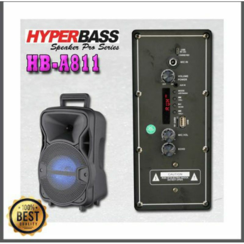 Speaker Portable 8 inch Hyperbass HB-A811, Bonus Mic