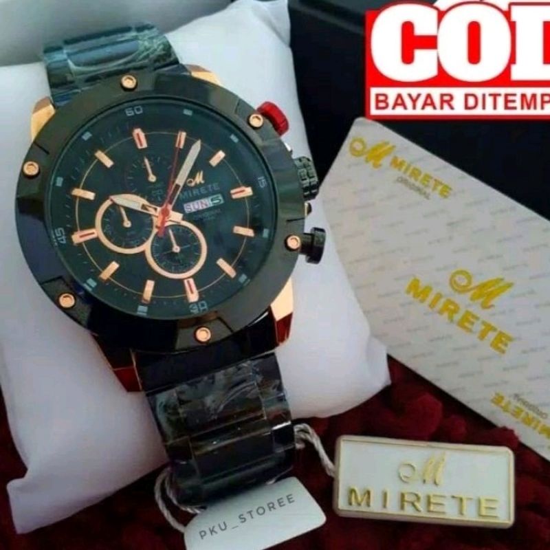 Jam Tangan Mirete Sport New!! Mewah Elegan Anti Air | FITUR Tanggal Hari Aktif | JAM Tangan Kasual Pria MIRETE