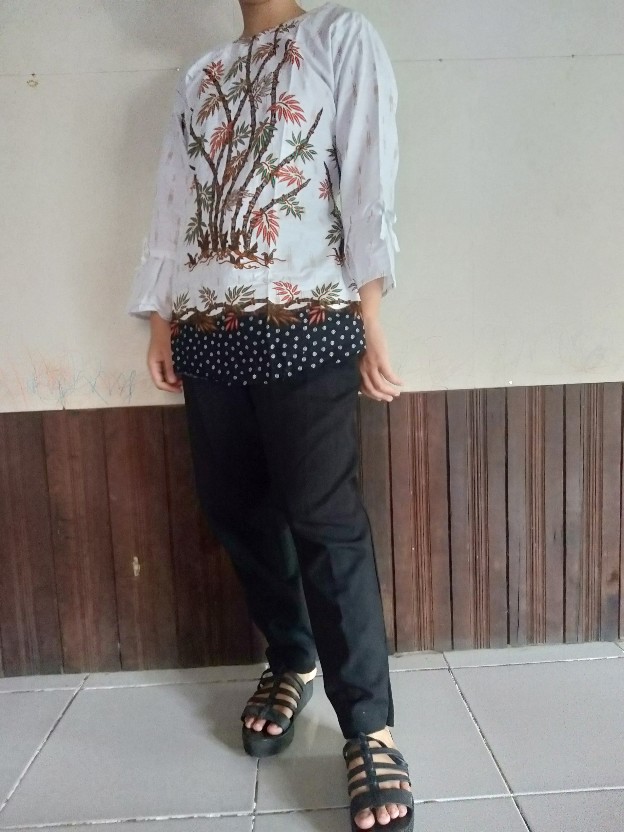 Batik Dolby Dolbi Dobby Doby Tenun Sutra Tulis Katun Atbm Baron Atasan Batik Wanita Sogan Srg308