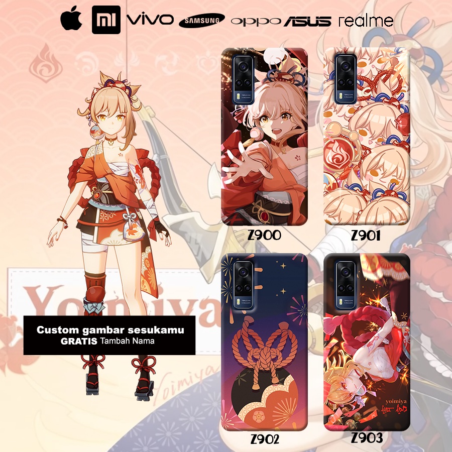 Case casing genshin impact yoimiya ( semua tipe hp )   vivo y53s y51 oppo a16 a15 a12 c21y c20