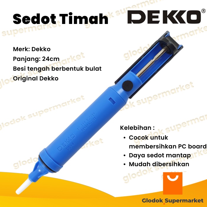 Sedot Timah Dekko DS4 Desoldering Pump DS-4 Penyedot Timah Panjang 24cm