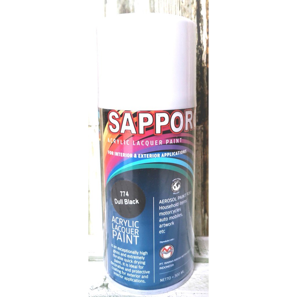 Pilok Sapporo Hitam Putih Hitam doff Clear Silver 300 ml