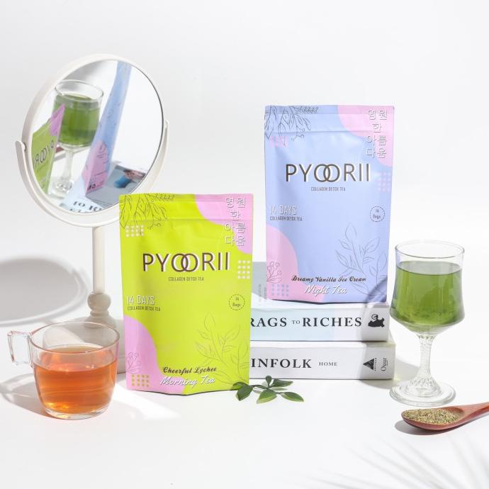 

[COD] Pyoorii Collagen Detox Tea (Morning dan Night) - 28 Tea Bag [COD]