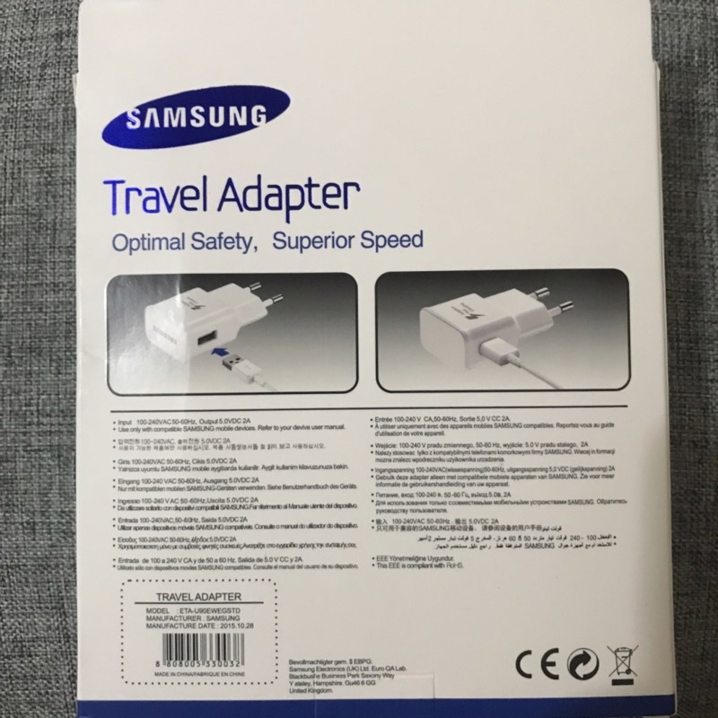 Samsung Charger Micro 15W Fast Charging For S4 S5 S6 Edge S7 S8 S9 S10 Note 4 5