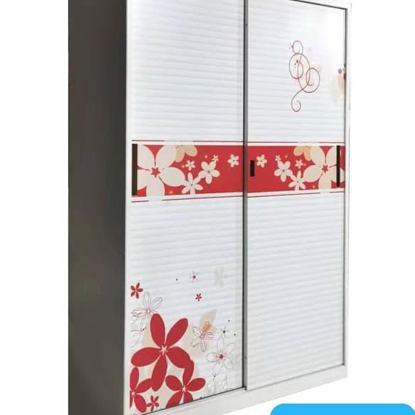 Populer] Lemari Besi 3 Pintu Sliding / Geser Full Plat Besi